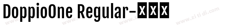 DoppioOne Regular字体转换
